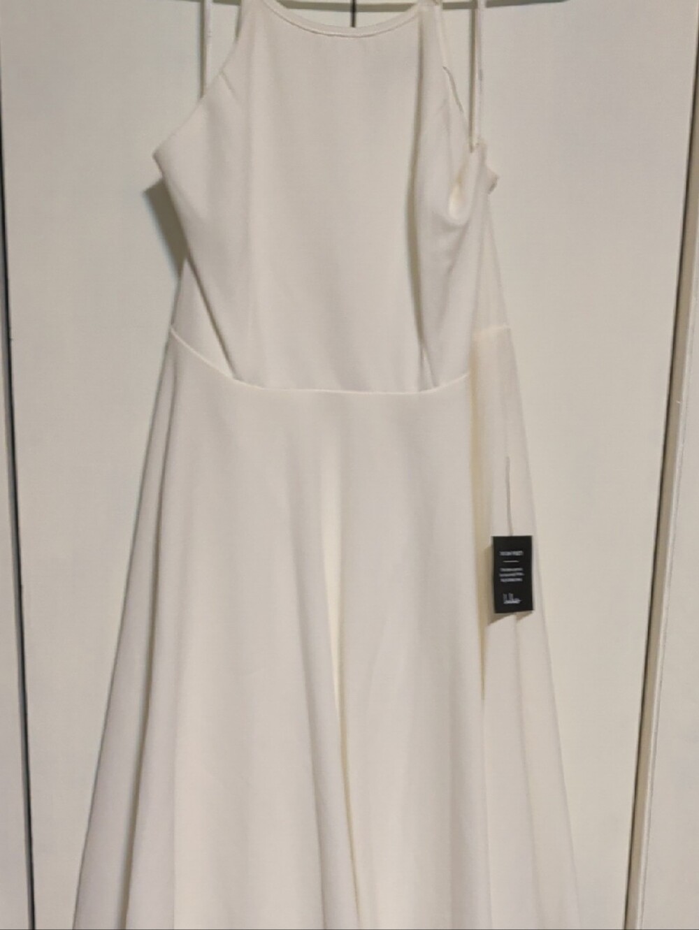Women’s White A-Line Spaghetti Strap Dress
